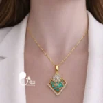 خرید گردنبند مینا کاری بدل طرح طلا با تخفیف