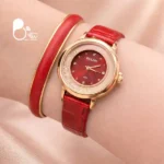 ست ساعت قرمز عشق دخترانه ارزان با تخفیف💎 استایل فانتزی و جذاب