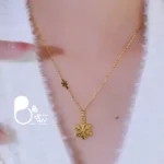 گردنبند زمستانه کپی طلا ظریف