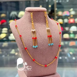 خرید نیم ست گردنبند و گوشواره دوریکا سرخ برند ژوپینگ