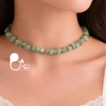 طوق با سنگ اونتورین اصل با تخفیف ویژه💎رنگ خاص و عجیب دارای انرژی