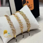 دستبند گندمی نگین اتریشی