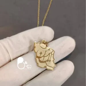 گردنبند ایران من جدید با متن عاشقانه ایران من💎رنگ ثابت، روکش طلا