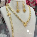 ست طرح گندمی نگین اتریشی شبیه طلا💎 خاص و شیک با کیفیت عالی