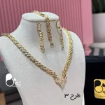 قیمت و خرید ست گندم نگینی کپی طلا زنانه