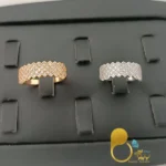 انگشتر پرنس نگین اتمی قیمت قدیم💎 کپی طلا | طلایی، نقره ای