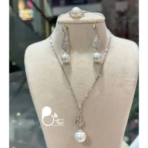 ست مروارید ژوپینگ با نگین‌های میکرو و آبکاری نانو کپی طلا