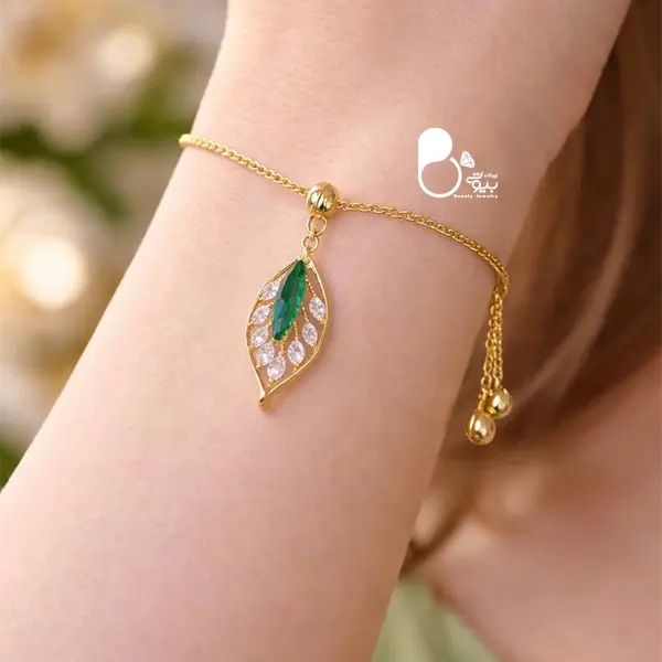 دستبند برگ بهاری با قفل کرواتی💎 استیل رنگ ثابت کپی طلا دستبند برگ بهاری با قفل کرواتی💎 استیل رنگ ثابت کپی طلا