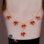 گردنبند برگ بلند 💎فروشگاه زیورآلات بیوتی