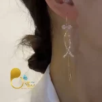 گوشواره پاپیون ترک وارداتی 💎فروشگاه زیورآلات بیوتی