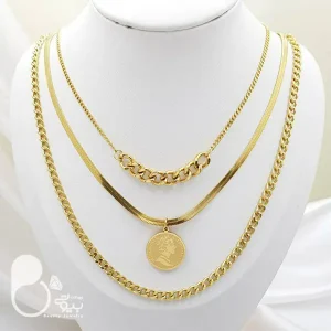 گردنبند ۳ رج سکه 💎زیورآلات بیوتی