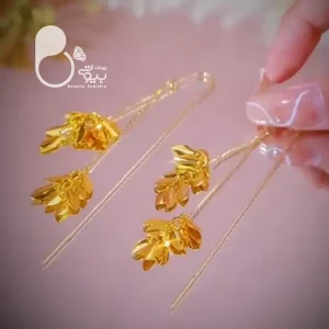 برگ آبشاری دو تیکه بخیه ای💎زیورآلات بیوتی