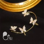 ایرکاف پروانه ۴ تایی فول نگین 💎زیورآلات بیوتی