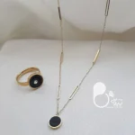 ست گردنبند و انگشتر طرح طلا با تخفیف💎زیورآلات بیوتی