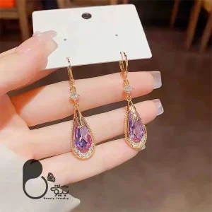 گوشواره پارادایس نگین سوارسکی💎فروشگاه زیورآلات بیوتی