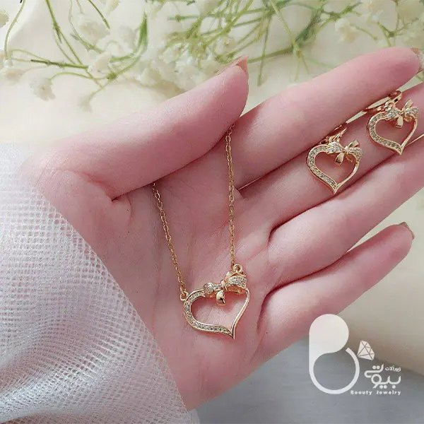 نیمست قلب پاپیونی💎فروشگاه زیورآلات بیوتی نیمست قلب پاپیونی💎فروشگاه زیورآلات بیوتی