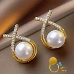 گوشواره مرواریدی اروپایی با تخفیف💎فروشگاه زیورآلات بیوتی