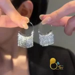 گوشواره آبشاری حلقه ای 💎فروشگاه زیورآلات بیوتی
