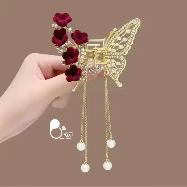 قیمت و خرید کلیپس پروانه گل رز یلدا💎اکسسوری شیک و خاص ویژه یلدا 🌹 قیمت و خرید کلیپس پروانه گل رز یلدا💎اکسسوری شیک و خاص ویژه یلدا 🌹