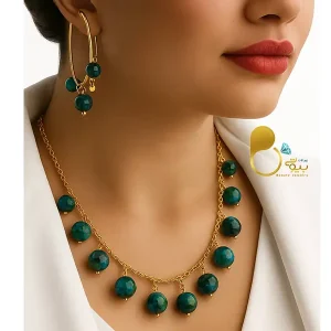 قیمت و خرید سرویس شرشره سنگی عقیق طبیعی وارداتی💎سنگ اصل💎زیورآلات بیوتی