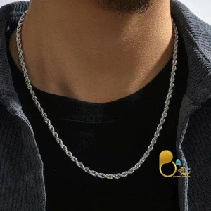 گردنبند طنابی مردانه💎فروشگاه زیورآلات بیوتی