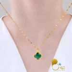 قیمت و خرید گردنبند شبدر استیل با روکش طلا از بیوتی