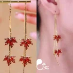 خرید گوشواره بخیه ای پاییزی استیل رنگ ثابت وارداتی از ترکیه از سایت بیوتی