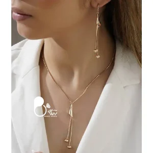 خرید نیم ست استیل کپی طلا رنگ ثابت از سایت بیوتی
