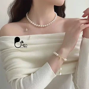 خرید سرویس ست مروارید استیل روکش طلا از سایت بیوتی
