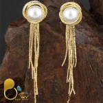 گوشواره آبشاری مروارید ساحل💎فروشگاه زیورآلات بیوتی