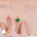 قیمت و خرید گردنبند شبدر کریستالی💎استیل روکش طلا، وارداتی ترکیه و خاص