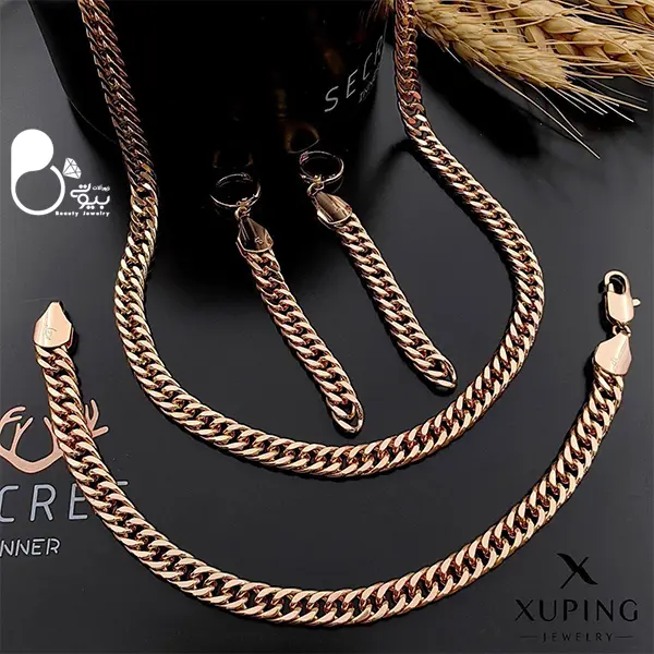 قیمت و خرید سرویس کارتیر ژوپینگ اصل💎استیل روکش طلا با حکاکی برند Xuping قیمت و خرید سرویس کارتیر ژوپینگ اصل💎استیل روکش طلا با حکاکی برند Xuping