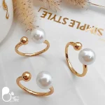 قیمت و خرید انگشتر مرواریدی اسپرت ژوپینگ💎 استیل رنگ ثابت، فری سایز