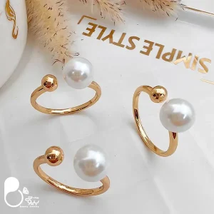قیمت و خرید انگشتر مرواریدی اسپرت ژوپینگ💎 استیل رنگ ثابت، فری سایز