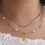گردنبند دوبل ماری مرواریدی💎فروشگاه زیورآلات بیوتی