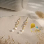 گوشواره گندمی جواهری💎زیورآلات بیوتی
