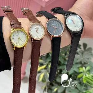 ساعت حراجی بیوتی بند چرمی با تخفیف💎فروشگاه زیورآلات بیوتی