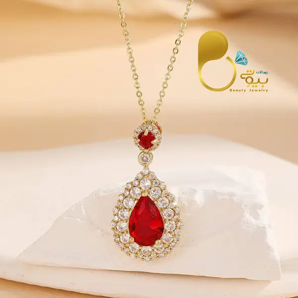 گردنبند سوفیا یاقوتی ترک💎فروشگاه زیورآلات بیوتی گردنبند سوفیا یاقوتی ترک💎فروشگاه زیورآلات بیوتی