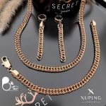 قیمت و خرید سرویس کارتیر ژوپینگ اصل کپی طلا💎استیل روکش طلا با حکاکی برند Xuping
