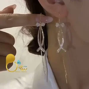 گوشواره پاپیون ترک وارداتی 💎فروشگاه زیورآلات بیوتی