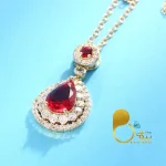 گردنبند سوفیا یاقوتی ترک💎فروشگاه زیورآلات بیوتی