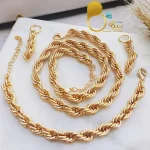 سرویس طنابی کپی طلا با تخفیف💎فروشگاه زیورآلات بیوتی