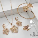 قیمت و خرید ست برگ نگینی ژوپینگ💎فروشگاه زیورآلات بیوتی