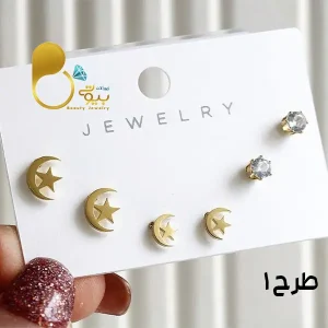 گل گوش ۳ جفتی💎زیورآلات بیوتی