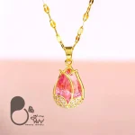 گردنبند قلب آتشی ترک💎فروشگاه زیورآلات بیوتی