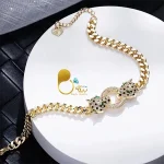 خرید دستبند طلایی نگین دار مثل طلا با تخفیف ویژه از سایت بیوتی