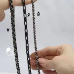 خرید زنجیر استیل رنگ ثابت مردانه کپی طلا از سایت بیوتی