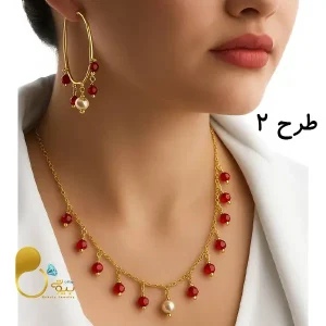 قیمت و خرید ست گردنبند و گوشواره خوشه کریستالی 🍉زیورآلات ویژه شب یلدا