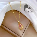 گردنبند قلب آتشی ترک💎فروشگاه زیورآلات بیوتی