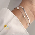دستبند دوبل ماری مرواریدی💎فروشگاه زیورآلات بیوتی